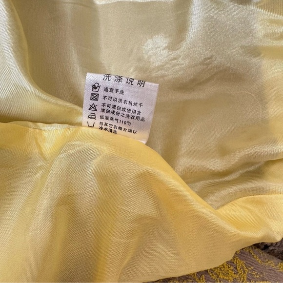 Joimo Floral Tapestry Blazer Jacket Women's M Gold Tan Embellished 90's Y2K - Picture 9 of 11